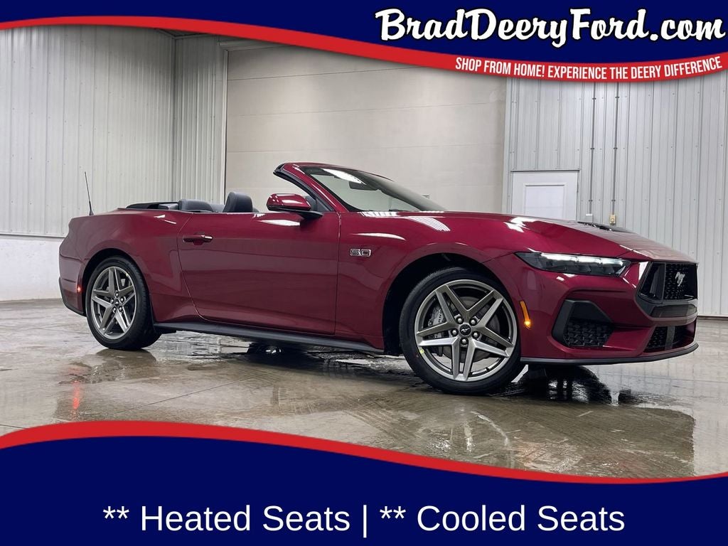 2026 Ford Mustang GT Premium in Molten Magenta Metallic Tinted Clearcoat — front three-quarter view