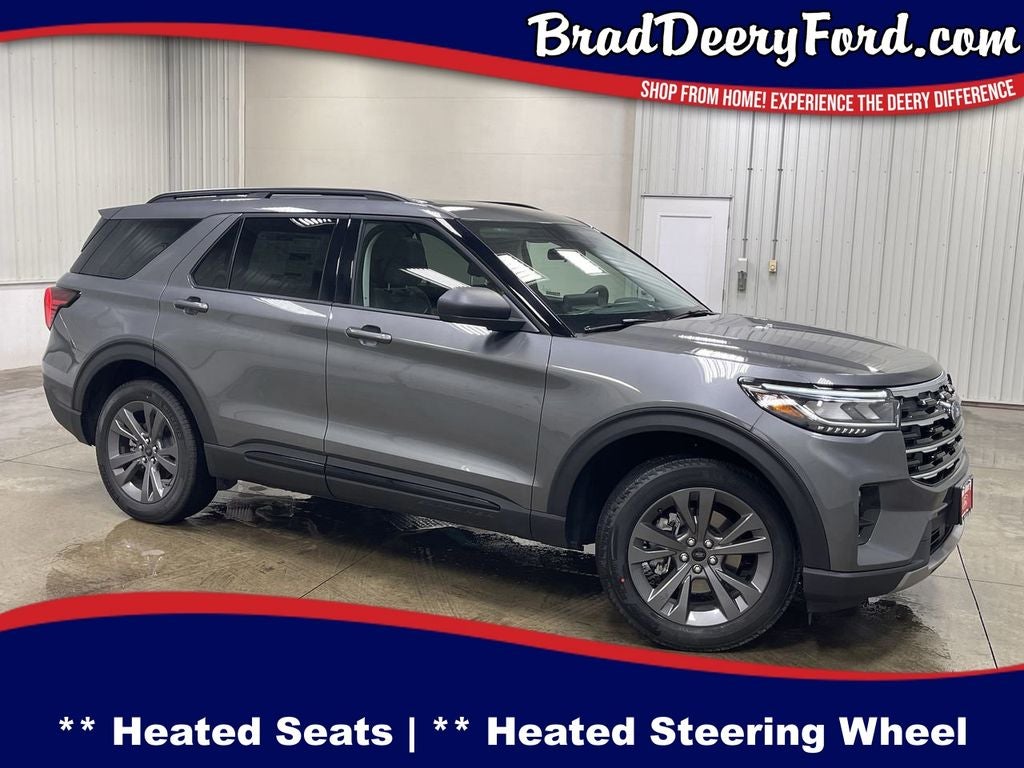 2026 Ford Explorer Active in Carbonized Gray Metallic — front three-quarter view