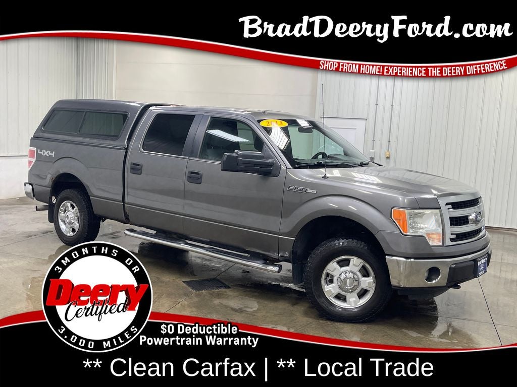 2013 Ford F-150 XLT in Sterling Gray Metallic — front three-quarter view