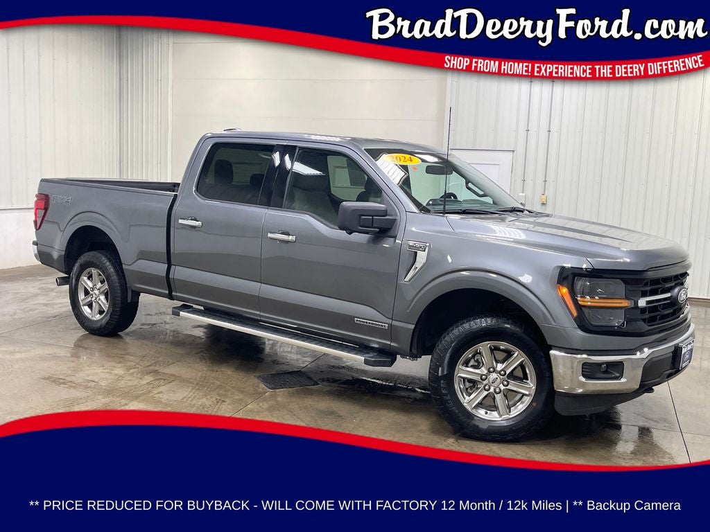 2024 Ford F-150 XLT in Carbonized Gray Metallic — front three-quarter view