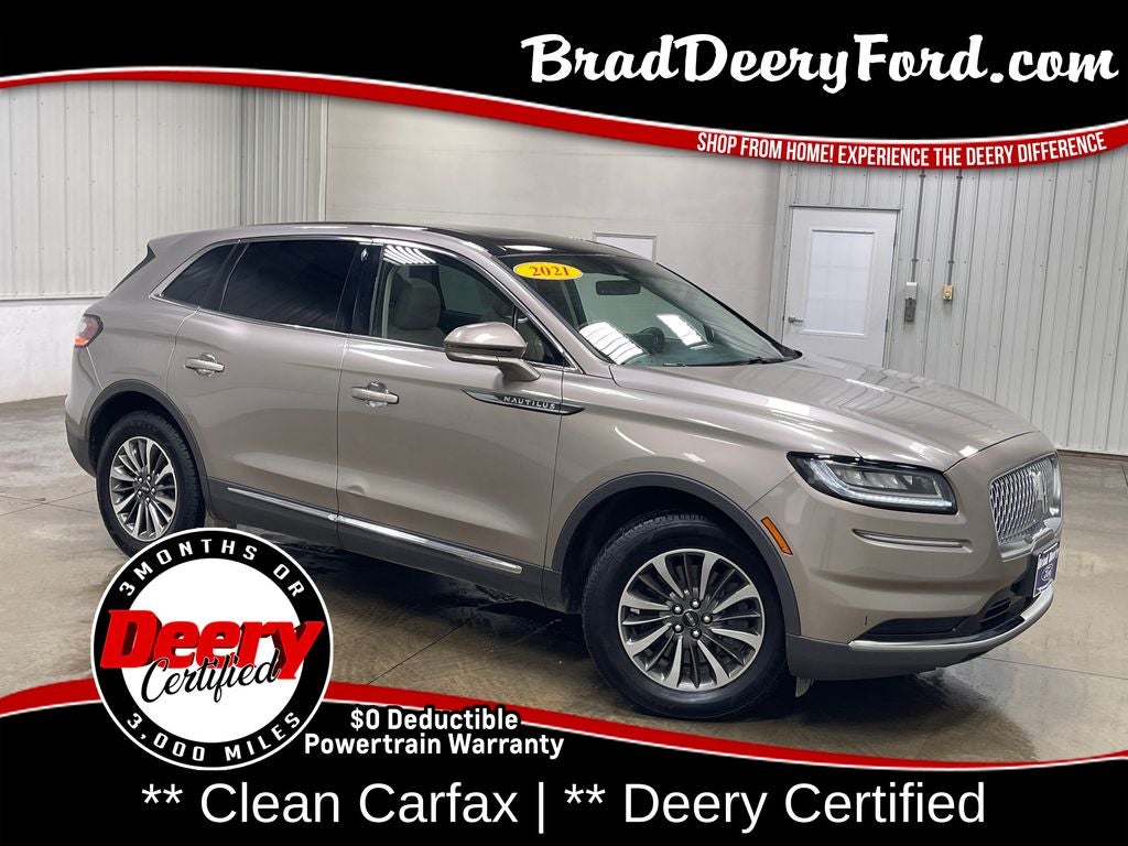 2021 Lincoln Nautilus Reserve in Iced Mocha — front three-quarter view