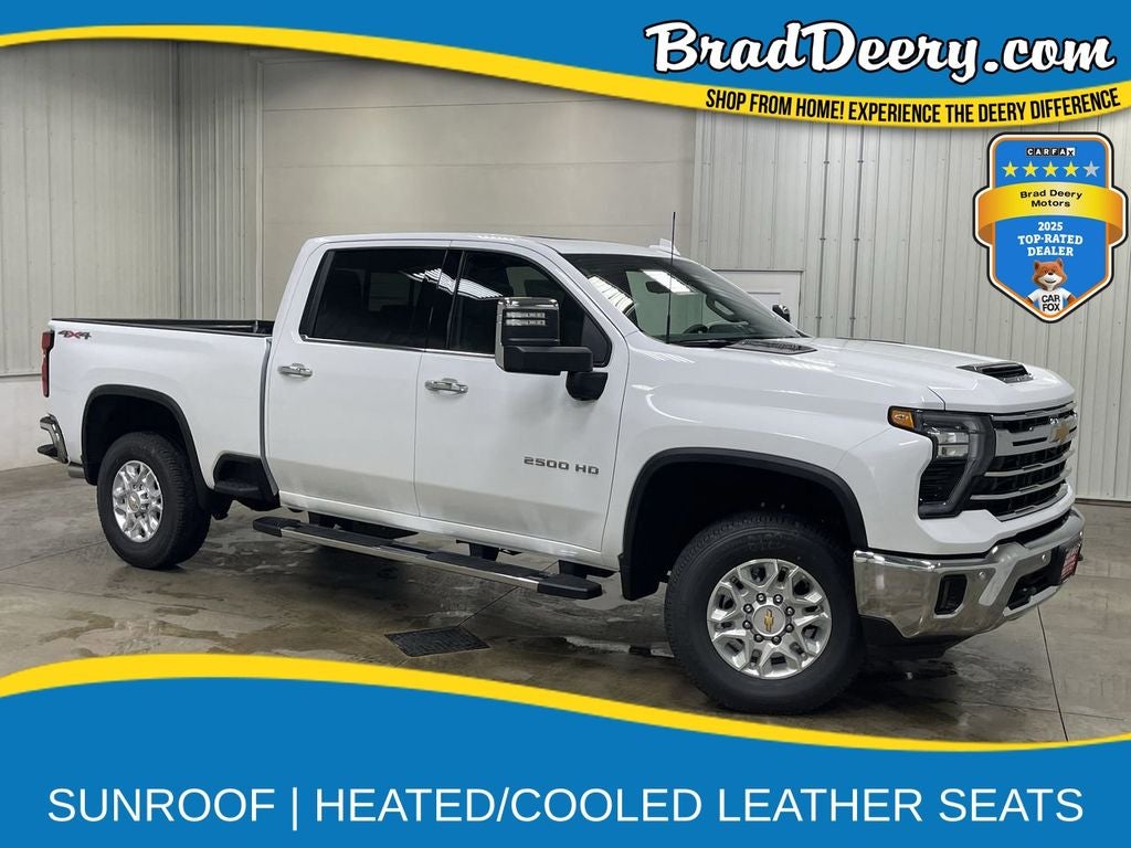 2026 Chevrolet Silverado 2500HD LTZ in Summit White — front three-quarter view