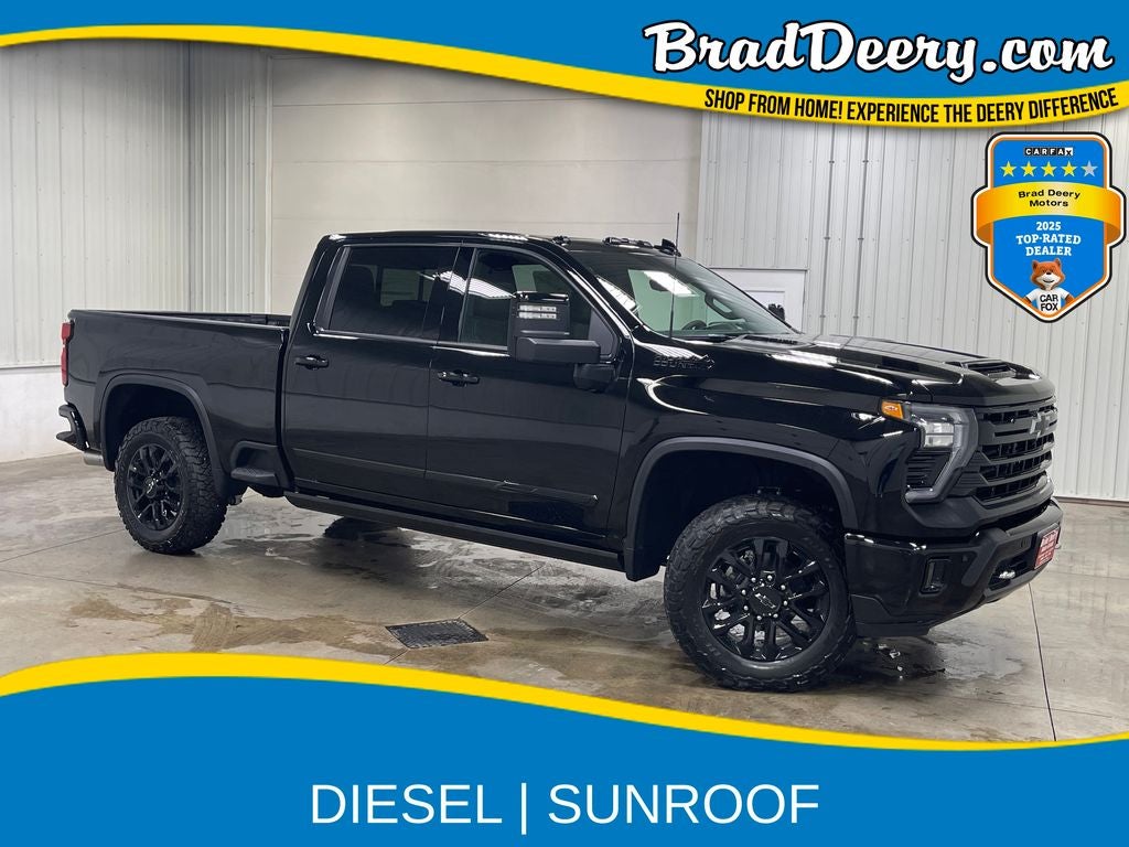 2026 Chevrolet Silverado 2500HD High Country in Black — front three-quarter view