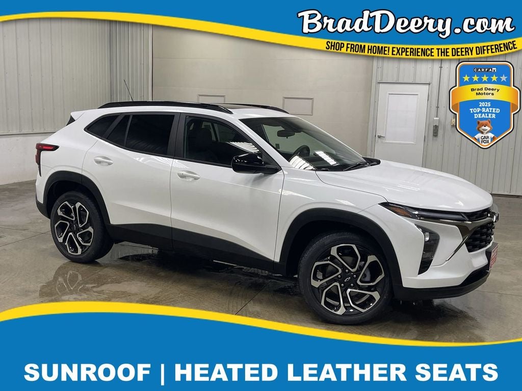 2026 Chevrolet Trax 2RS in Summit White — front three-quarter view