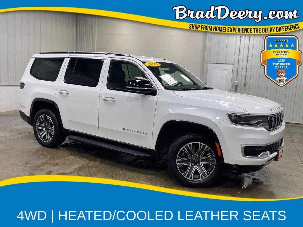 2025 Jeep Wagoneer Series II in Bright White Clearcoat — front three-quarter view