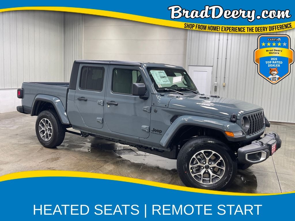 2026 Jeep Gladiator Sport S in Anvil Clearcoat — front three-quarter view