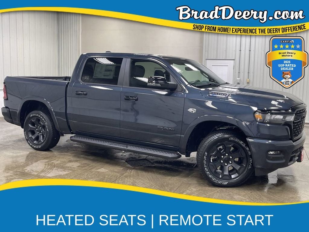 2026 RAM 1500 Big Horn/Lone Star in Forged Blue Metallic — front three-quarter view