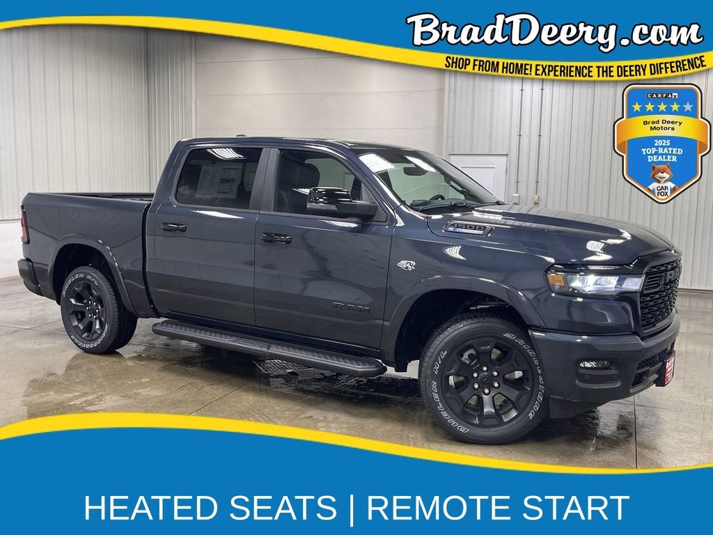 2026 RAM 1500 Big Horn/Lone Star in Forged Blue Metallic — front three-quarter view
