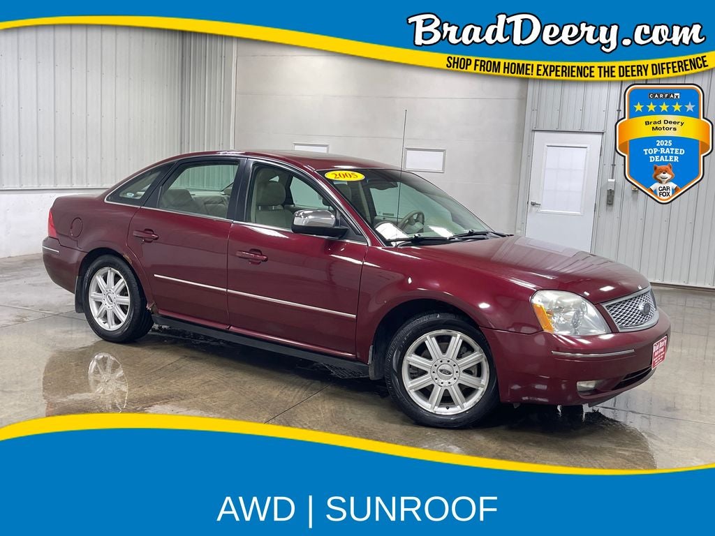 2005 Ford Five Hundred Limited in Merlot Clearcoat Metallic — front three-quarter view