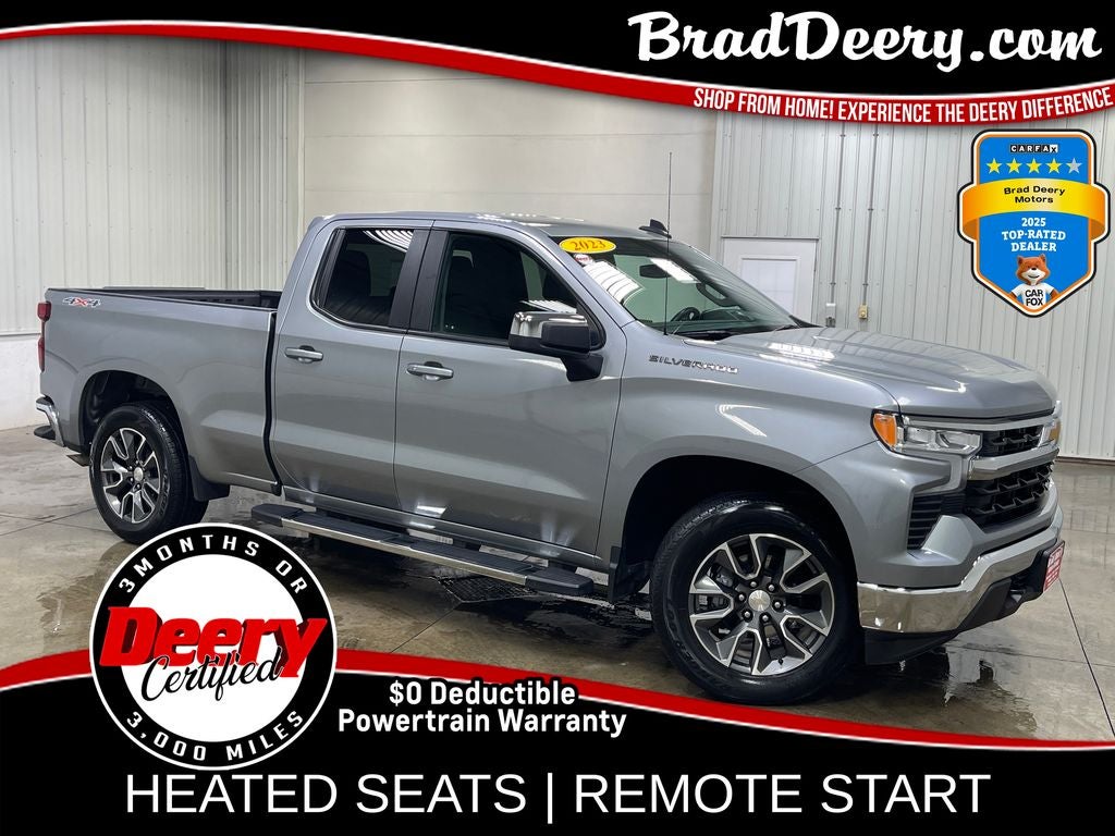 2023 Chevrolet Silverado 1500 LT in Sterling Gray Metallic — front three-quarter view