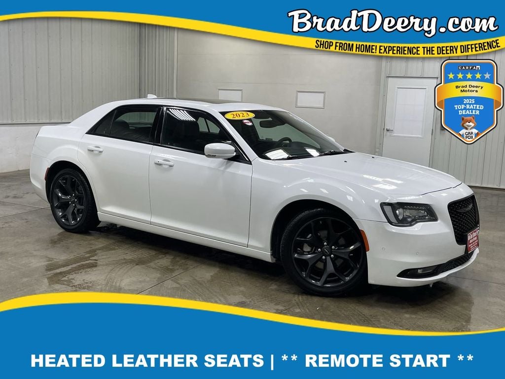 2023 Chrysler 300 S in Bright White Clearcoat — front three-quarter view