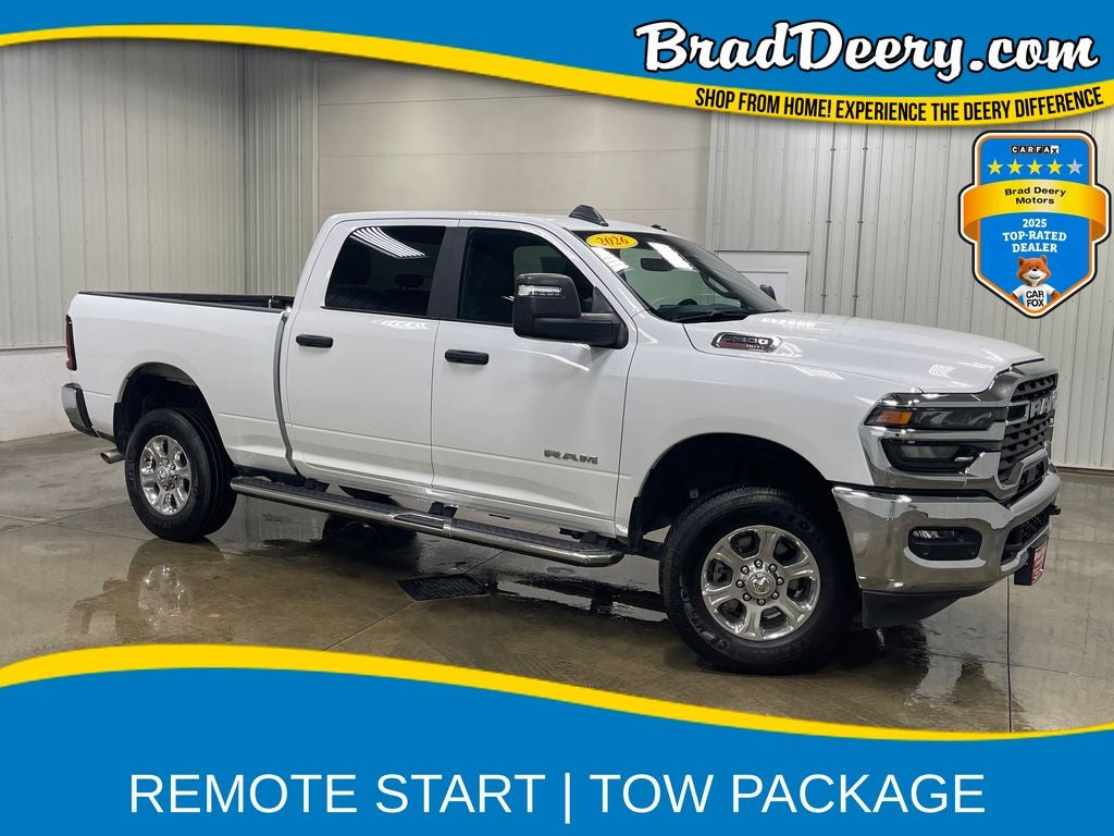 2026 RAM 2500 Big Horn in Bright White Clearcoat — front three-quarter view