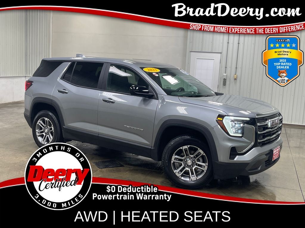2025 GMC Terrain Elevation in Sterling Metallic — front three-quarter view