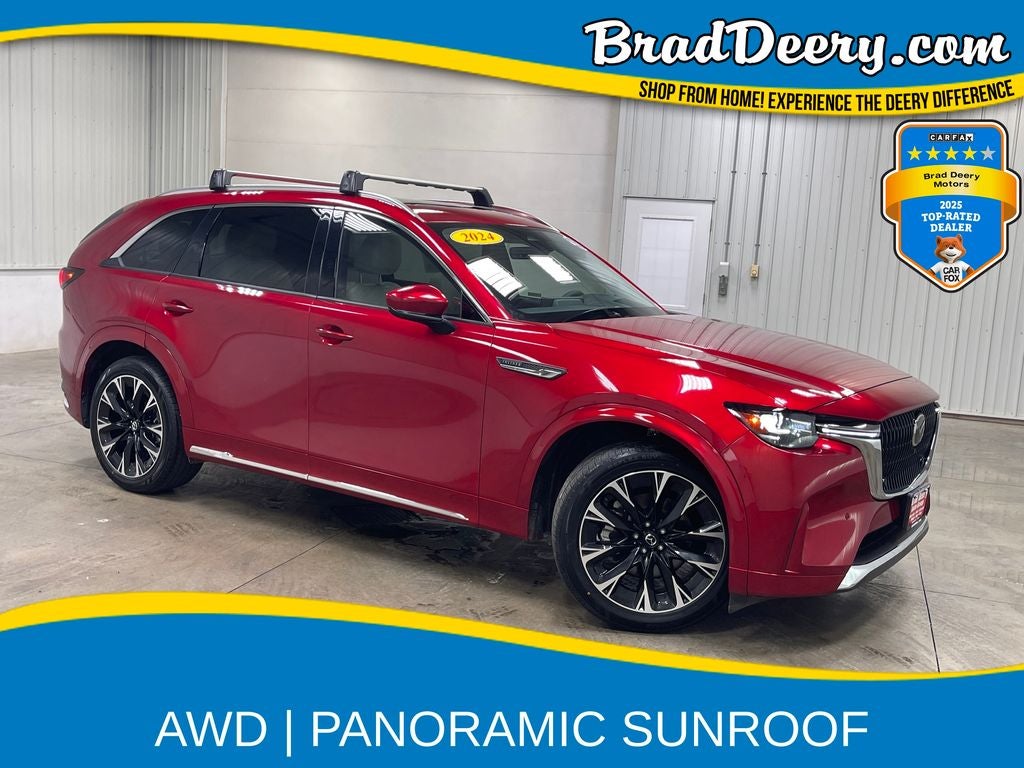 2024 Mazda Mazda CX-90 3.3 Turbo S Premium Plus in Soul Red Crystal Metallic — front three-quarter view