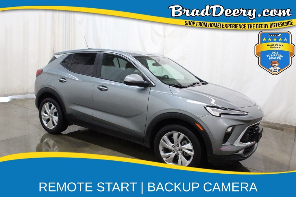 2025 Buick Encore GX Preferred in Moonstone Gray Metallic — front three-quarter view
