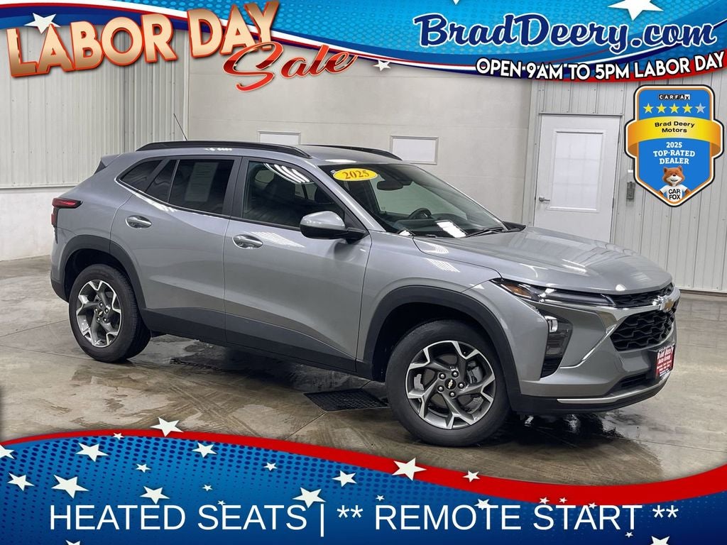 2025 Chevrolet Trax LT in Sterling Gray Metallic — front three-quarter view