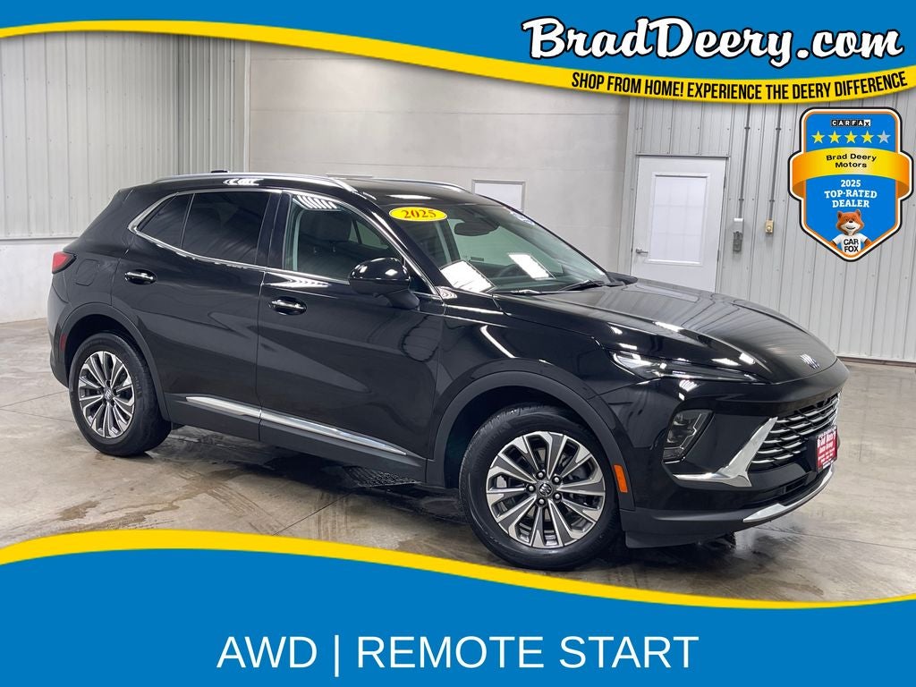 2025 Buick Envision Preferred in Ebony Twilight Metallic — front three-quarter view